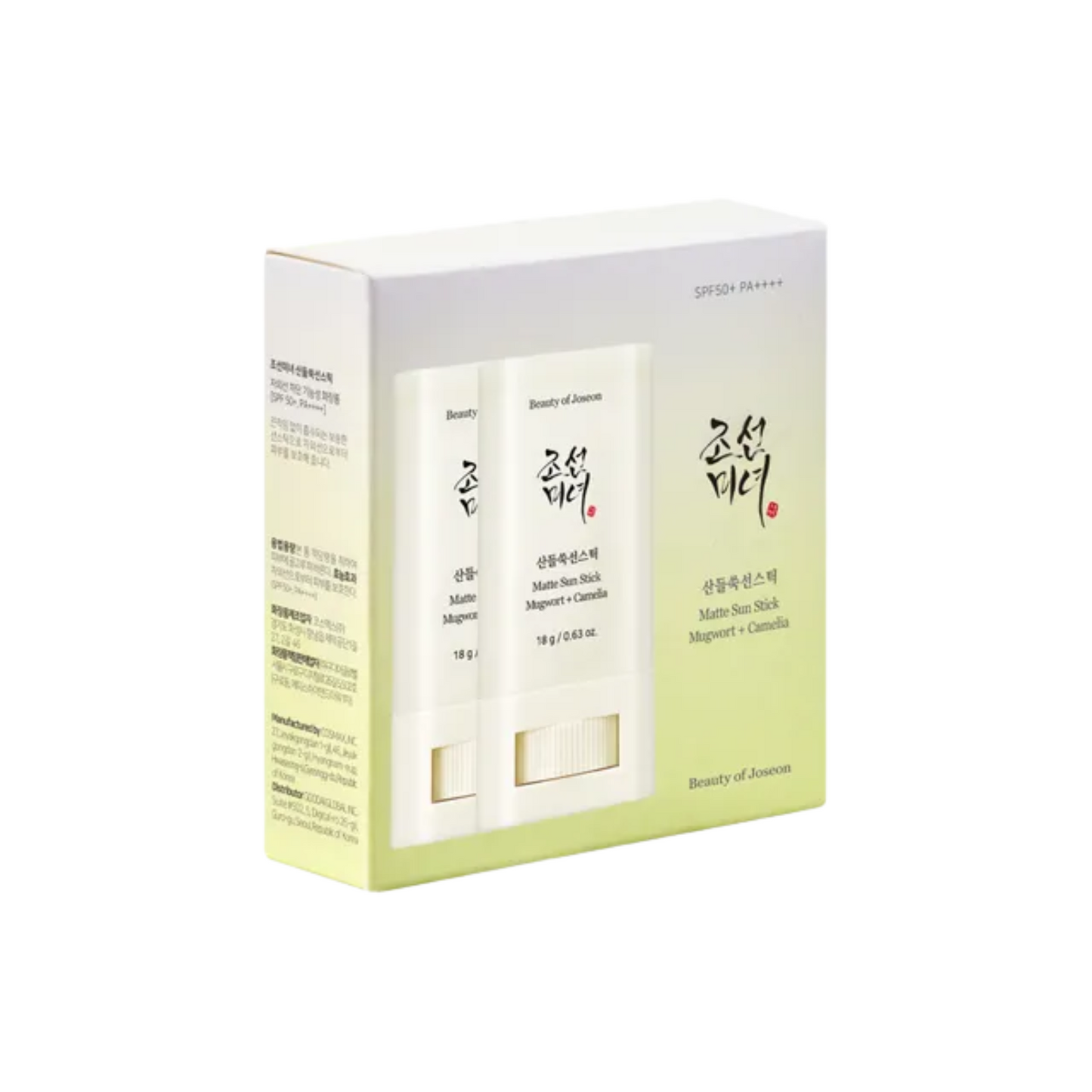BEAUTY OF JOSEON Matte Sun Stick : Mugwort + Camelia SPF50 PA++++ - KOS