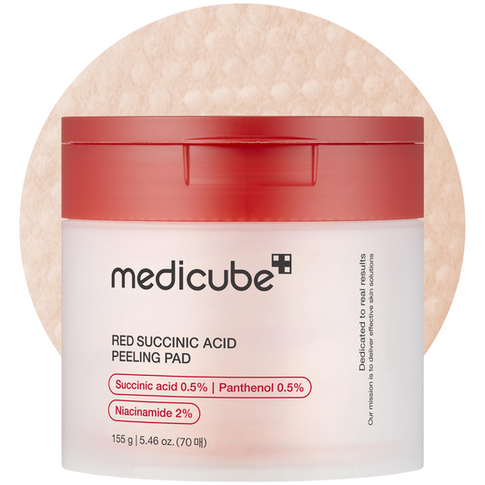 Medicube Red Succinic Acid Peeling Pad (70 Pads) – Korean Skincare | kosmeticau