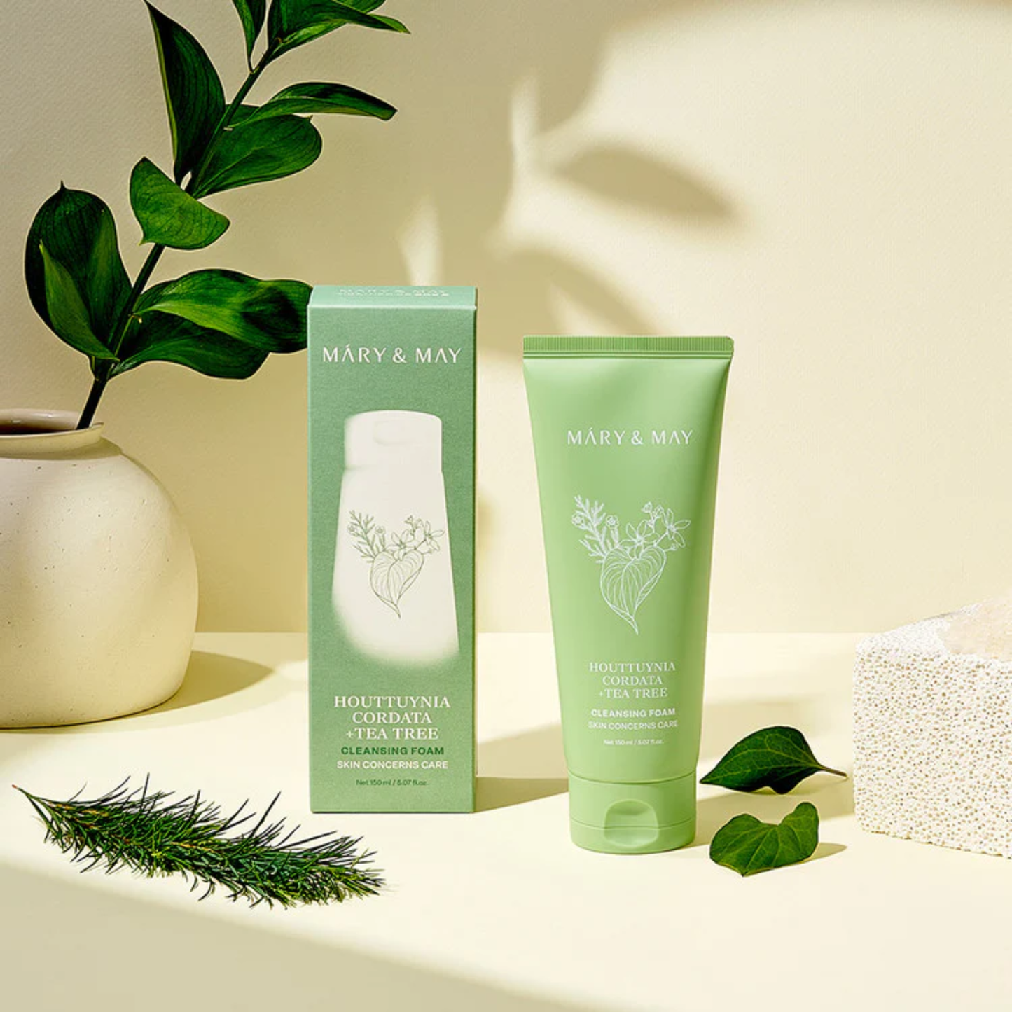 Mary & May Houttuynia Cordata + Tea Tree Cleansing Foam 150ml – Korean Skincare Australia