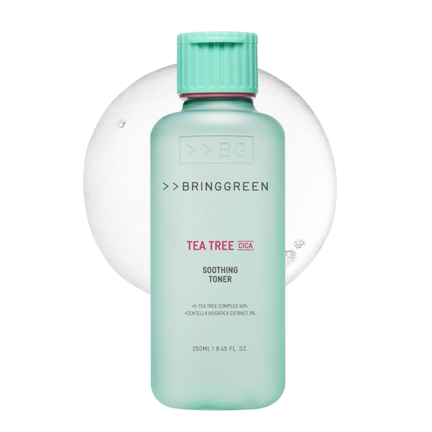 Applying Bring Green Tea Tree Cica Soothing Toner for acne-prone skin