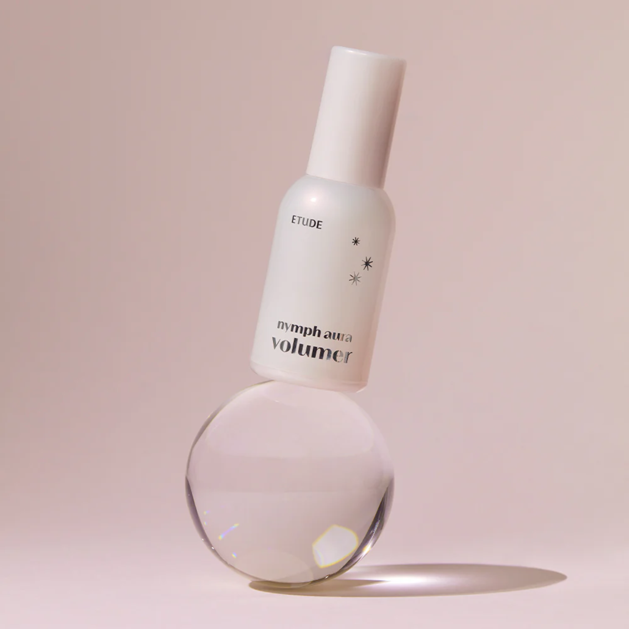 Etude Nymph Aura Volumer used on cheekbones and nose for natural glow