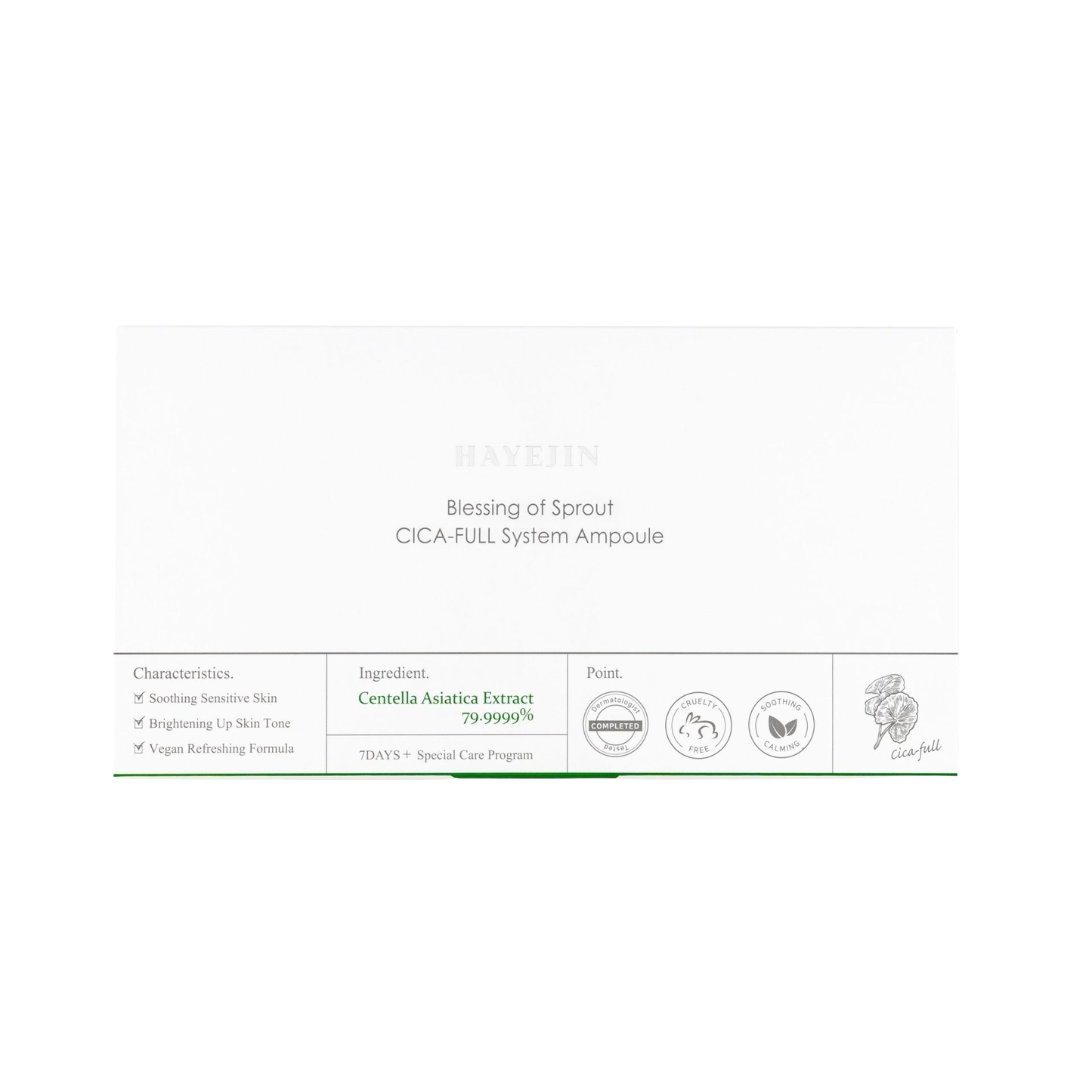 HAYEJIN Blessing of Sprout CICA-Full System Ampoule 7 x 2ml - KOS