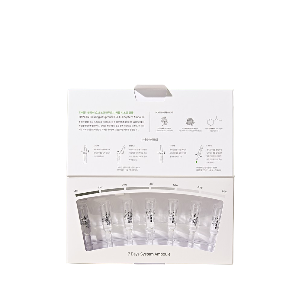 HAYEJIN Blessing of Sprout CICA-Full System Ampoule 7 x 2ml - KOS