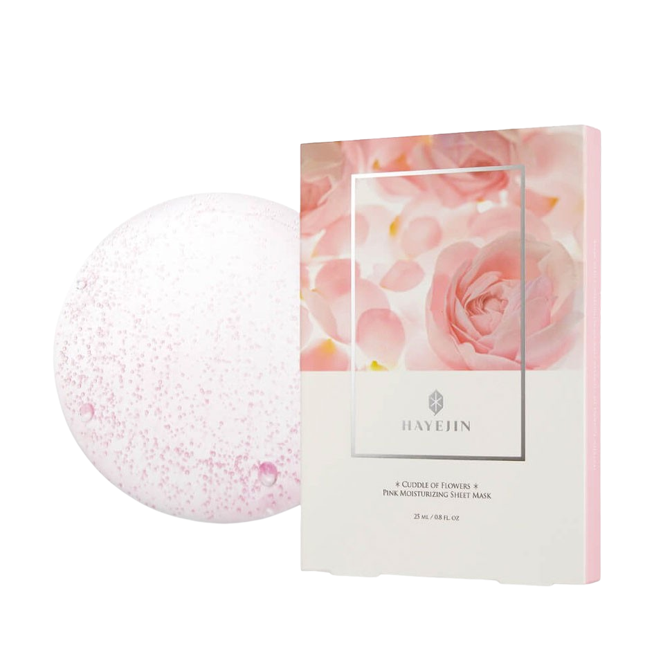 HAYEJIN Cuddle of Flowers Pink Moisturizing Sheet Face Mask (5EA) - KOS