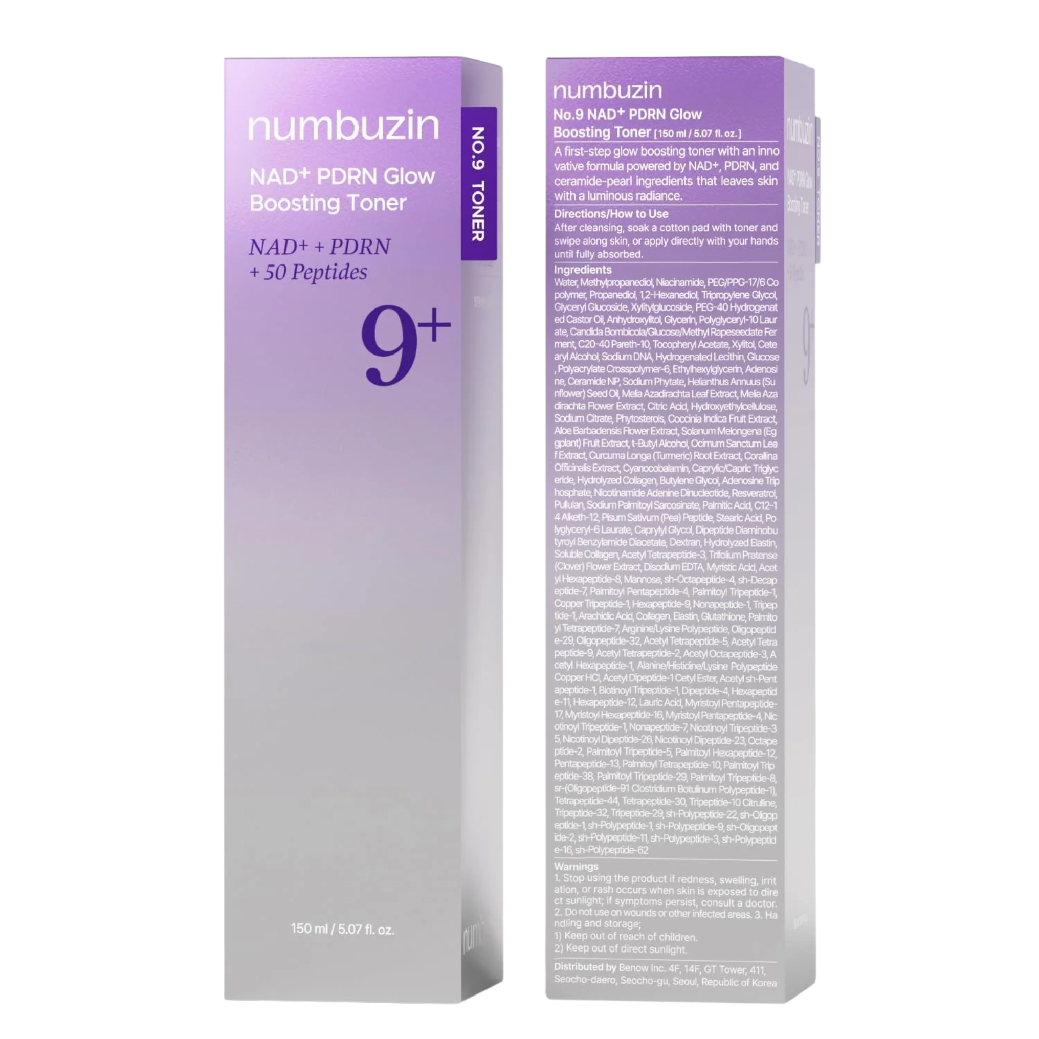 Numbuzin No.9 NAD+ PDRN Glow Boosting Toner - KOS