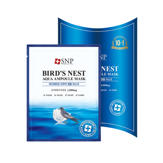 SNP Bird's Nest Aqua Ampoule Mask (10EA) - KOS