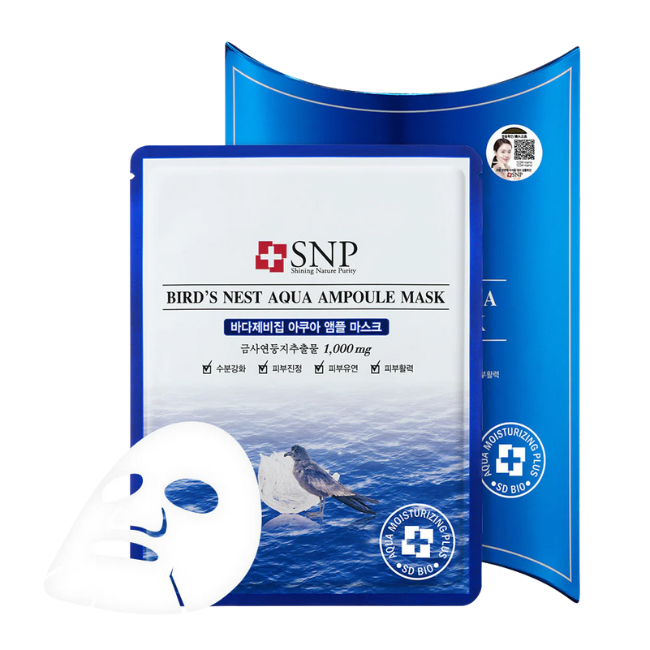 SNP Bird's Nest Aqua Ampoule Mask (10EA) - KOS
