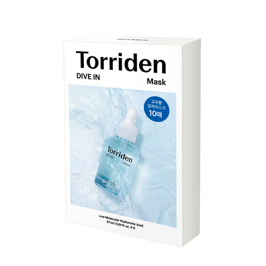 Torriden Dive-In Low molecule Hyaluronic acid Mask Pack (10 Masks) - KOS