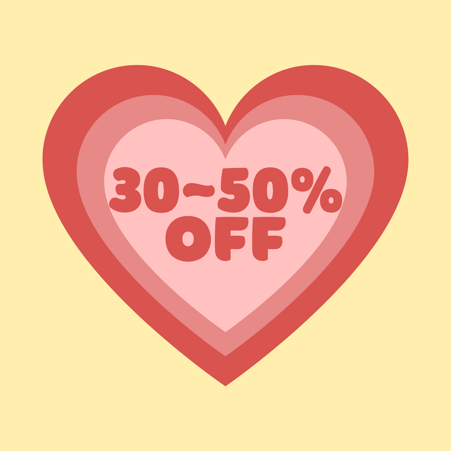 30–50% OFF