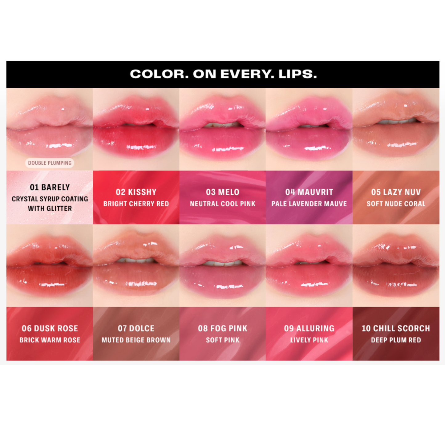 BRAYE Melting Lipsweet – Glossy Plumping Lip Balm (10 Colours)