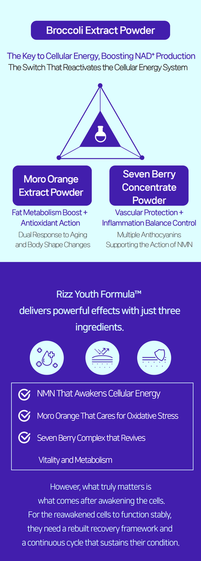 12o’clock – Rizzvibe (NMN & Vitality Blend) | Korean Inner Beauty