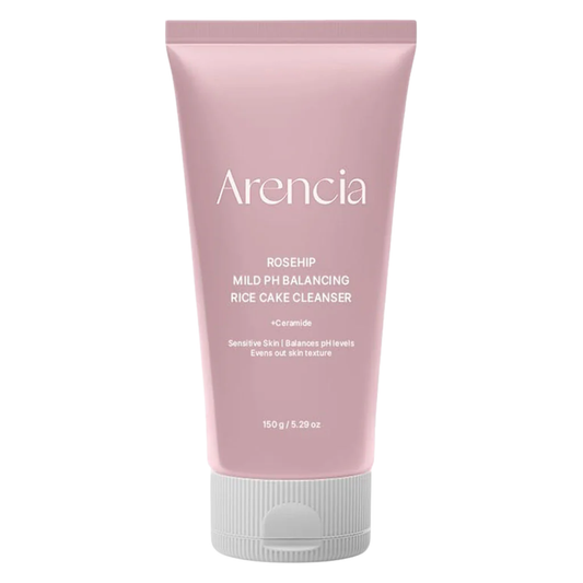 Arencia Rosehip Mild pH Balancing Rice Cake Cleanser 150g | Korean Cleanser for Dry & Sensitive Skin
