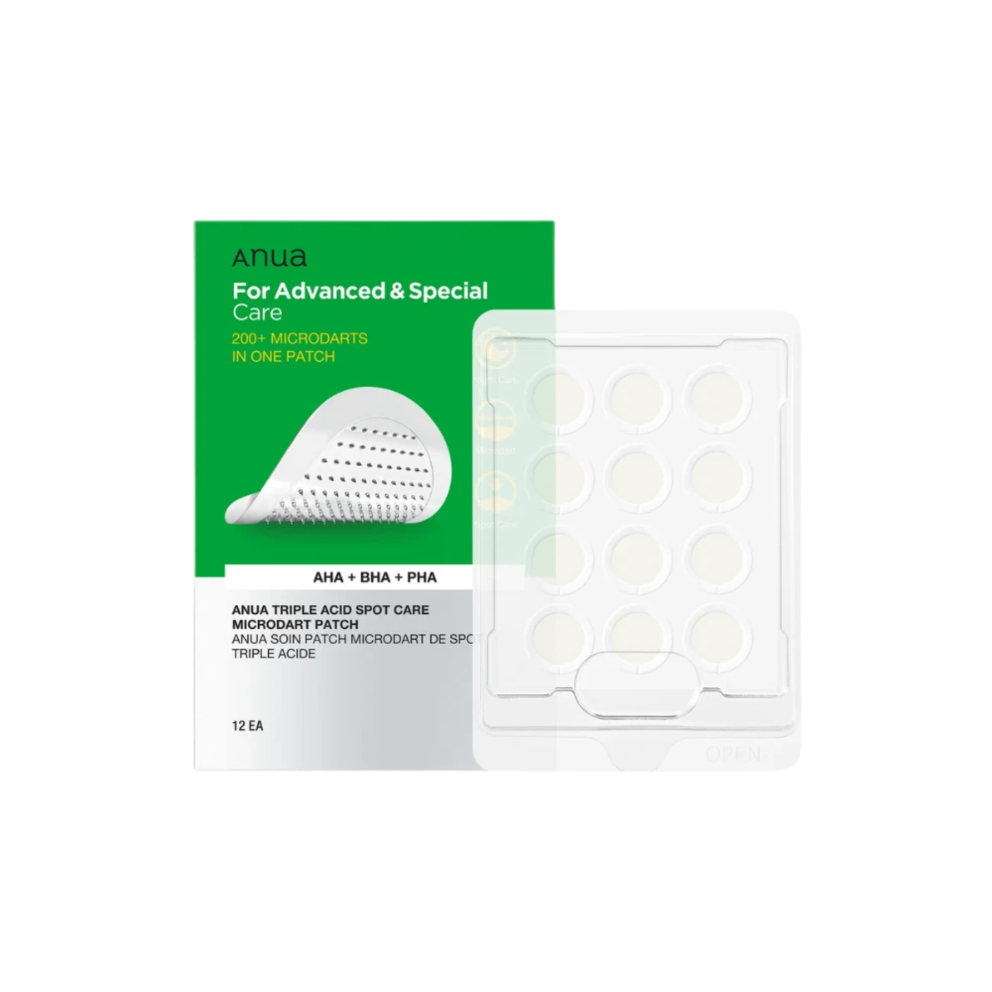 ANUA Triple Acid Spot Care Microdart Patch 12 Patches – Korean Skincare Australia