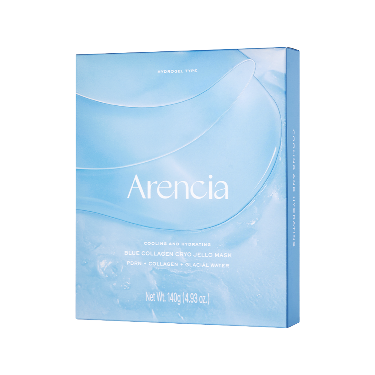 Arencia Blue Collagen Cryo Jello Mask Set 35g x 4 Sheets | Cooling, Hydrating & Barrier Repair Hydrogel Mask