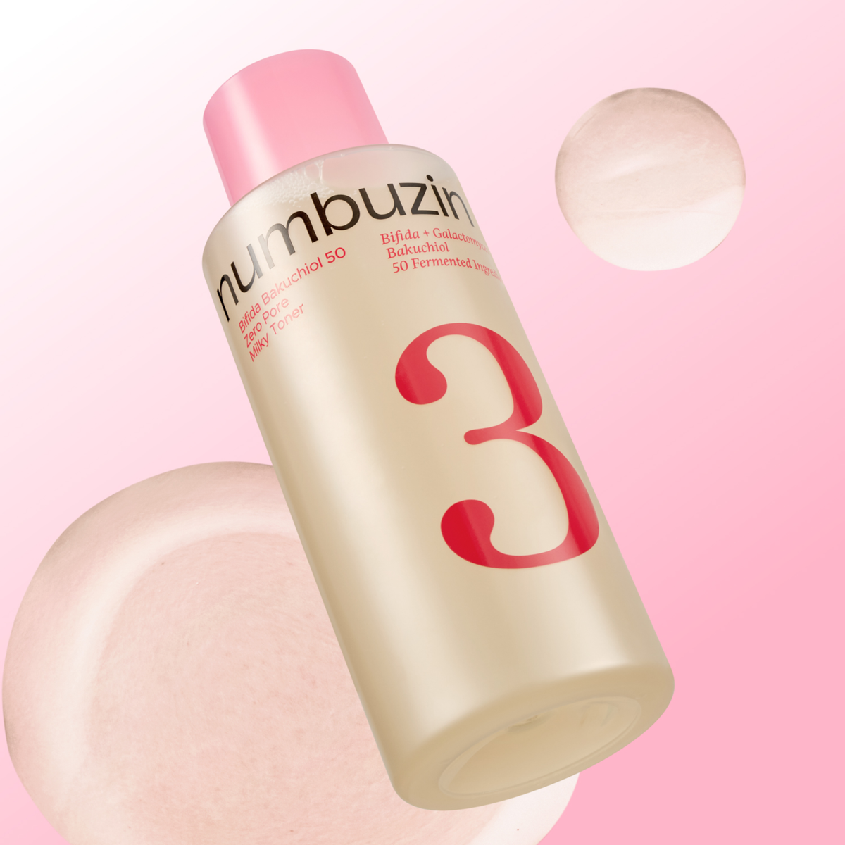 NUMBUZIN No.3 Bifida Bakuchiol 50 Zero Pore Milky Toner 200ml | Pore & Barrier Care Toner