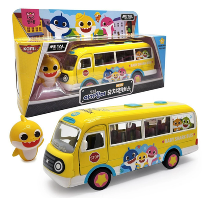 Pinkfong Baby Shark Diecast Kindergarten Bus Pull Back Car Figure Toy