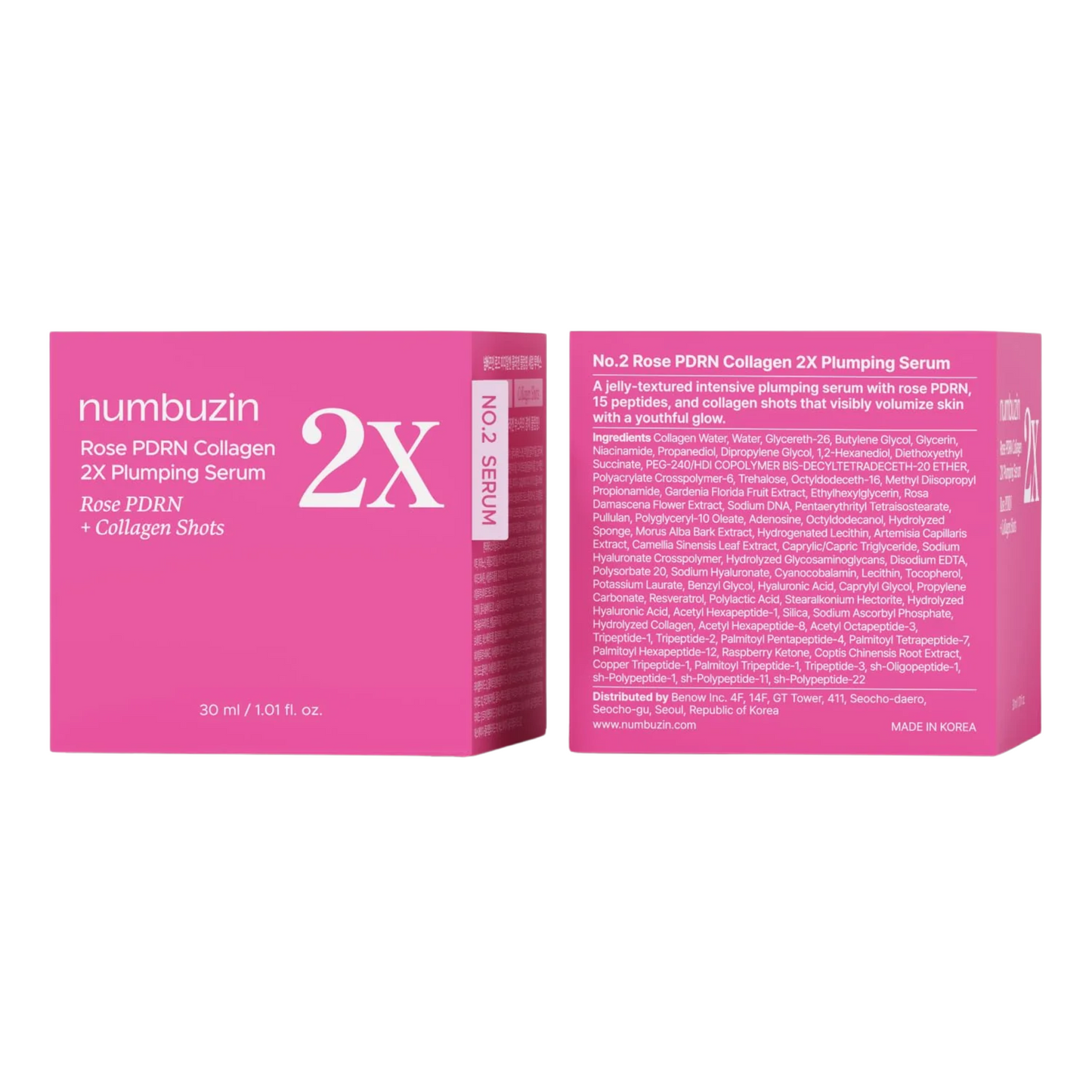 Numbuzin No.2 Rose PDRN Collagen Plumping Serum