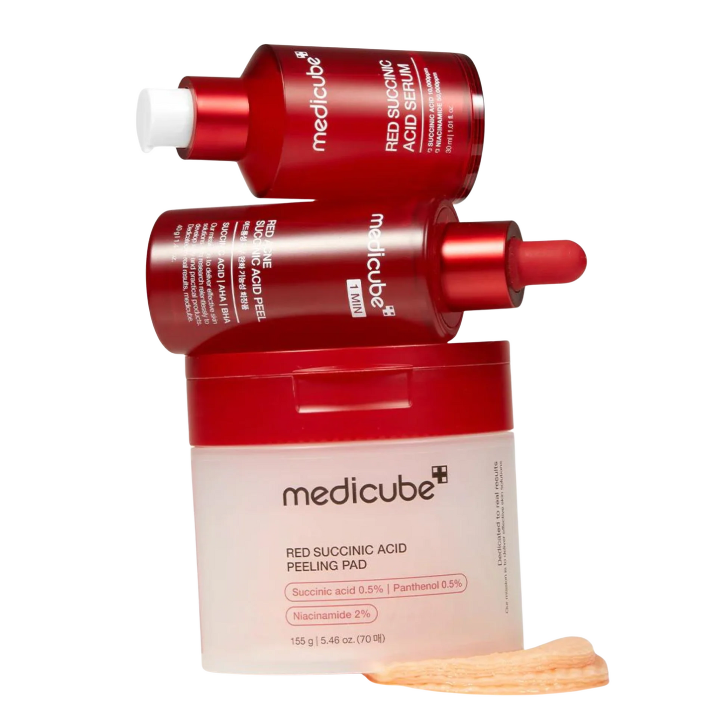 Medicube Red Succinic Acid Peeling Pad (70 Pads) – Korean Skincare | kosmeticau