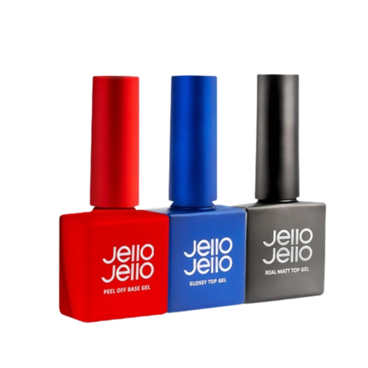 Jello Jello 3Set – Peel-Off Base Gel / Glossy Top Gel / Real Matt Top Gel | kosmeticau Australia