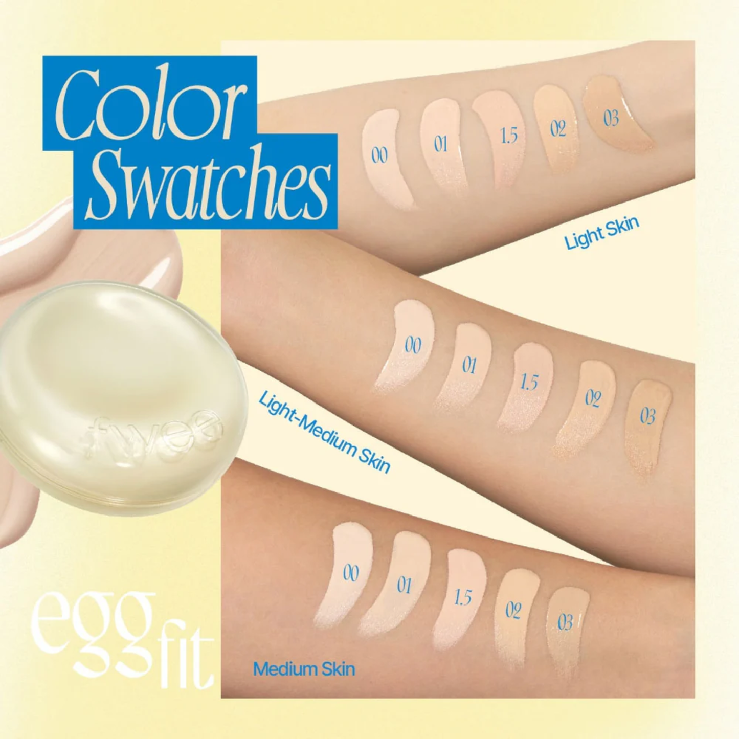 Fwee Cushion Egg-Fit Cover (5 Colours) – Korean Cushion Foundation | kosmeticau Australia