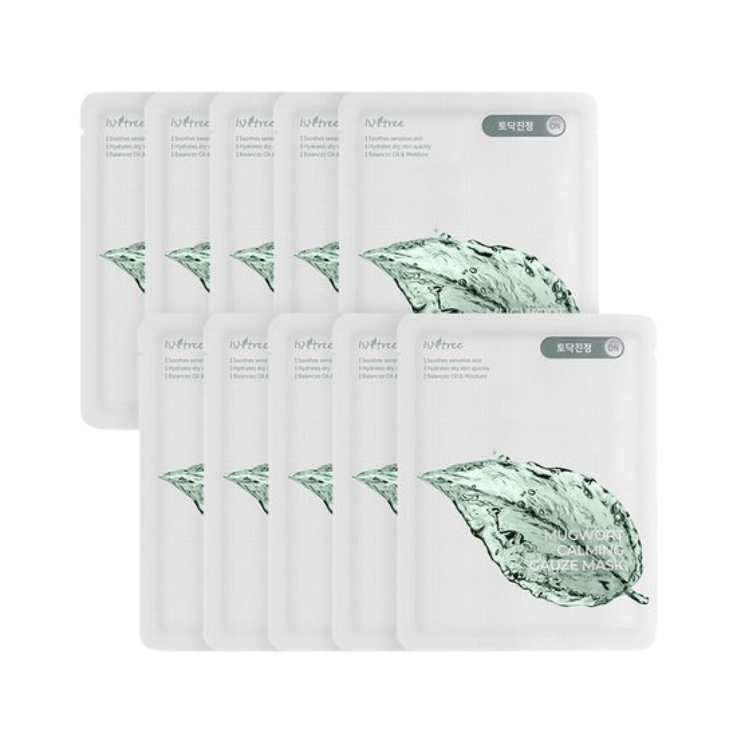 Isntree Mugwort Calming Gauze Mask Sheet 10P – Soothing Vegan Sheet Mask | kosmeticau Australia