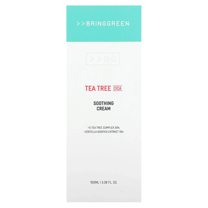 Bring Green Tea Tree Cica Soothing Cream Plus 100ml – Calming & Hydrating Care | kosmeticau Australia