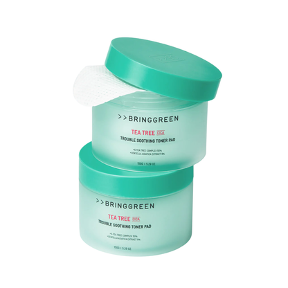 Bring Green Tea Tree Cica Trouble Soothing Toner Pad 90pcs – Calming & Balancing Care | kosmeticau Australia