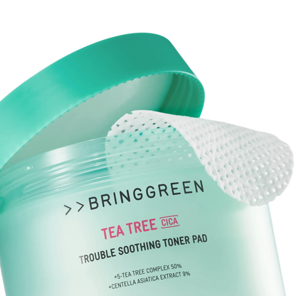 Bring Green Tea Tree Cica Trouble Soothing Toner Pad 90pcs – Calming & Balancing Care | kosmeticau Australia
