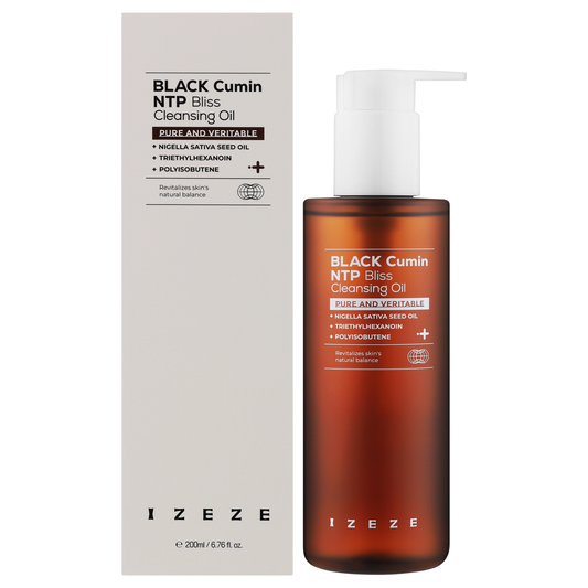 IZEZE Black Cumin NTP Bliss Cleansing Oil 200ml – Deep Cleansing & Moisturising Makeup Remover | kosmeticau Australia