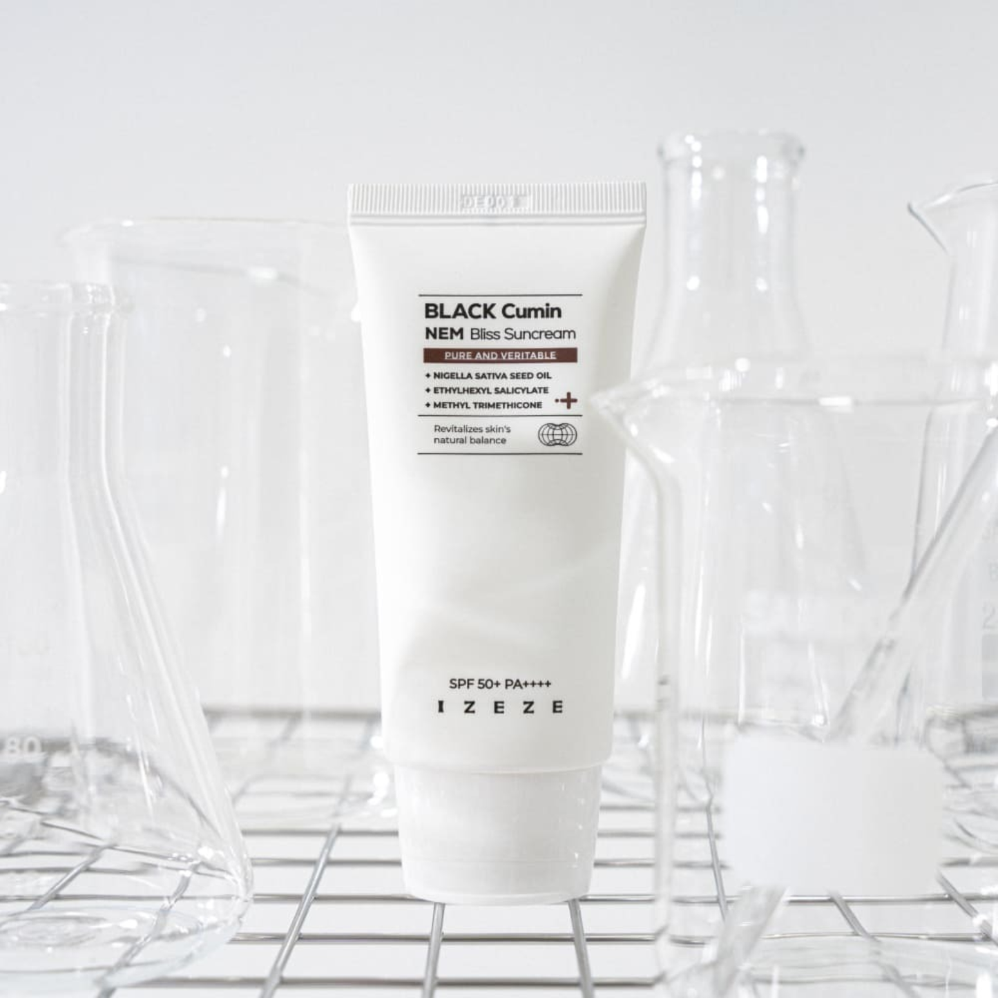 IZEZE Black Cumin NEM Bliss Suncream SPF 50+ PA++++ 50ml – Lightweight Hydrating Daily Sunscreen | kosmeticau Australia