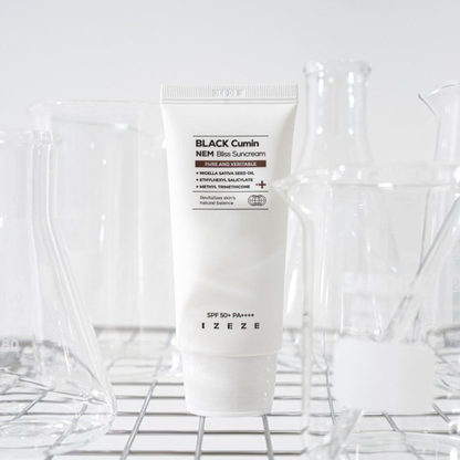 IZEZE Black Cumin NEM Bliss Suncream SPF 50+ PA++++ 50ml – Lightweight Hydrating Daily Sunscreen | kosmeticau Australia