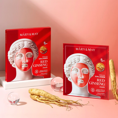 Mary & May Vegan Collagen Red Ginseng Mask (30g x4) – Korean Skincare Australia