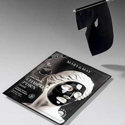 Mary & May Vegan Collagen Charcoal PDRN Mask (30g x4) – Korean Skincare Australia