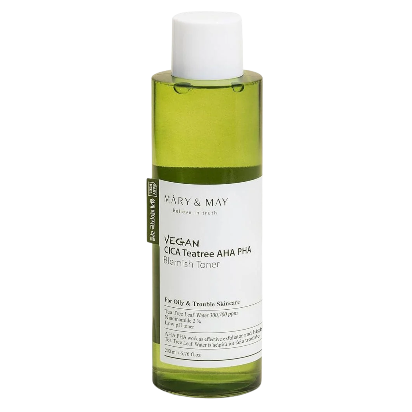 Mary & May Vegan Cica Teatree AHA PHA Blemish Toner 120ml – Korean Skincare Australia