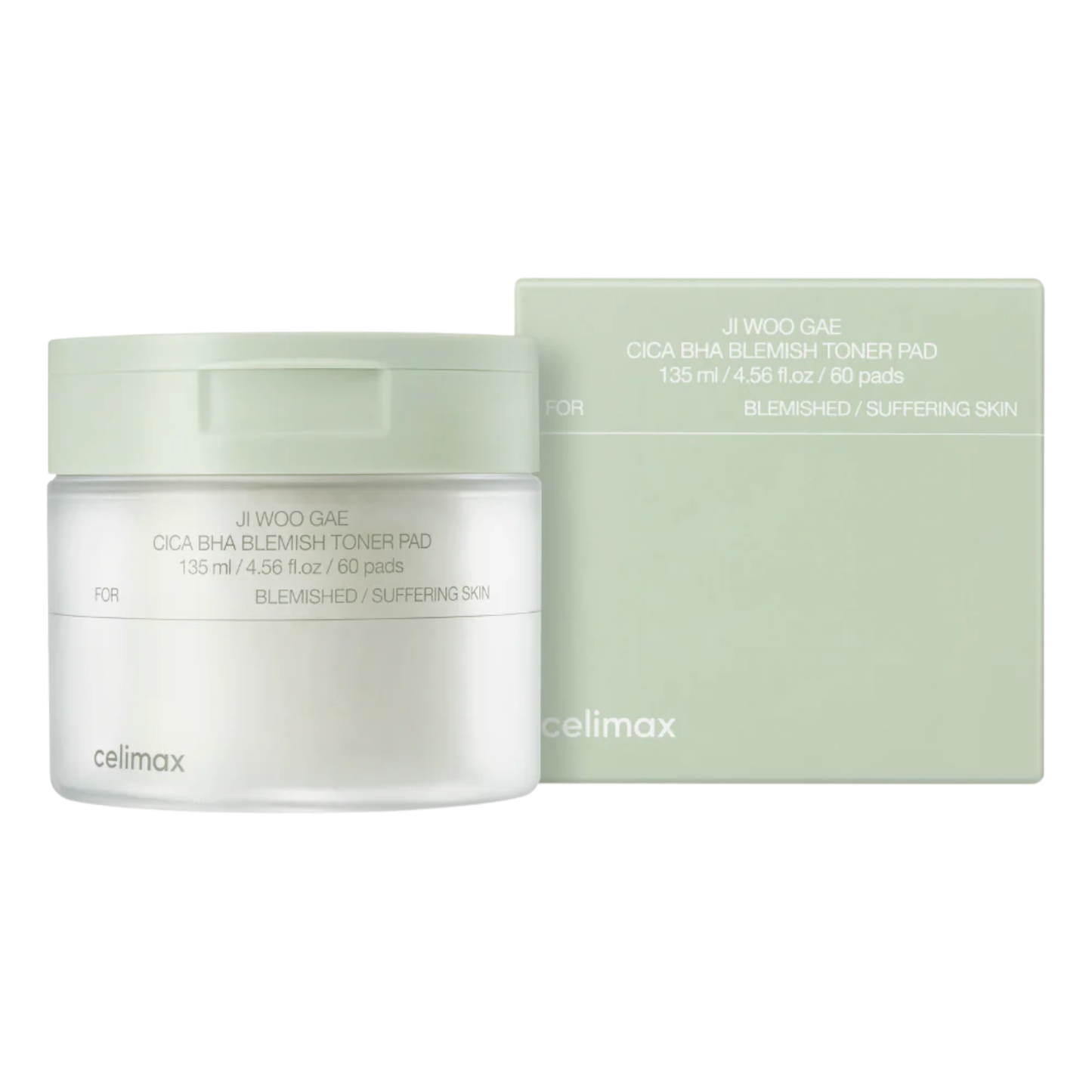 celimax JIWOOGAE Cica BHA Blemish Toner Pad