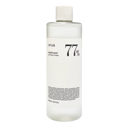 Anua Heartleaf 77 Soothing Toner 350ml + Heartleaf 70 Daily Relief Lotion 200ml Set