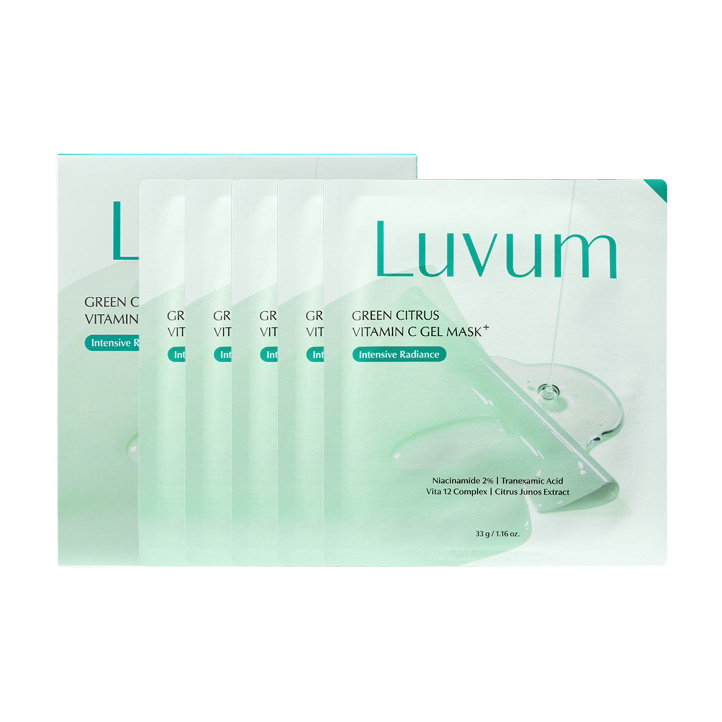 LUVUM Green Citrus Vitamin C Plus Gel Mask 5pcs – Korean Skincare Australia