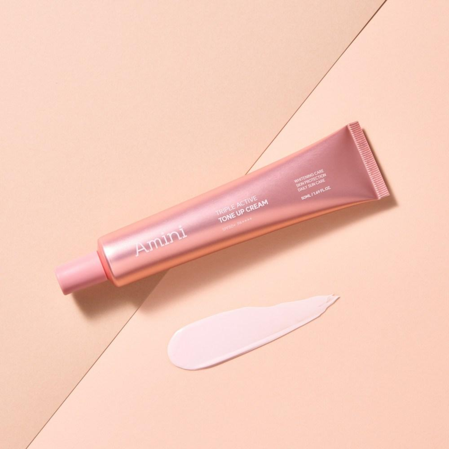 AMINI Triple Tone up Active Sunscreen (50ml) | Brightening & UV Protection