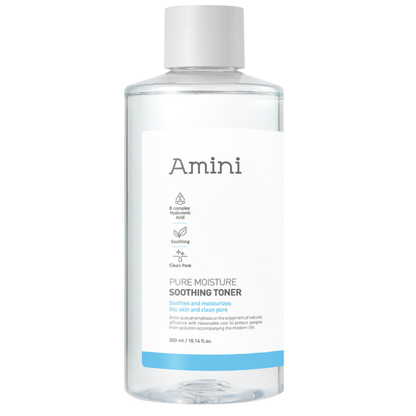 AMINI Pure Moisture Soothing Toner (300ml) | Pore Care & Hydration
