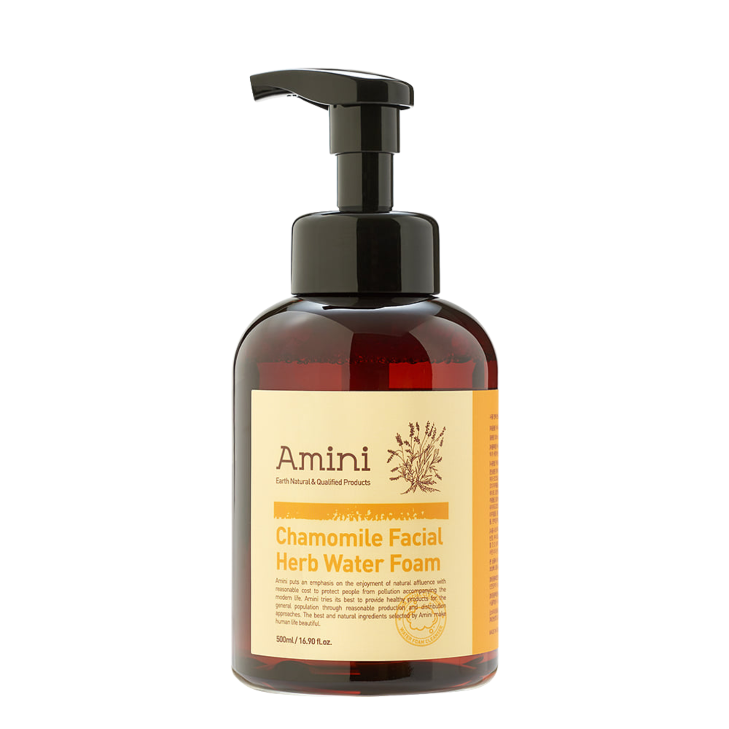 AMINI Chamomile Facial Herb Water Foam (500ml) | Calming & Gentle Cleansing