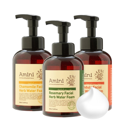AMINI Chamomile Facial Herb Water Foam (500ml) | Calming & Gentle Cleansing