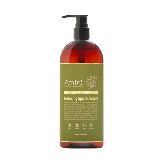 AMINI Relaxing Spa Oil Wash (400ml) | Exfoliating & Deeply Hydrating