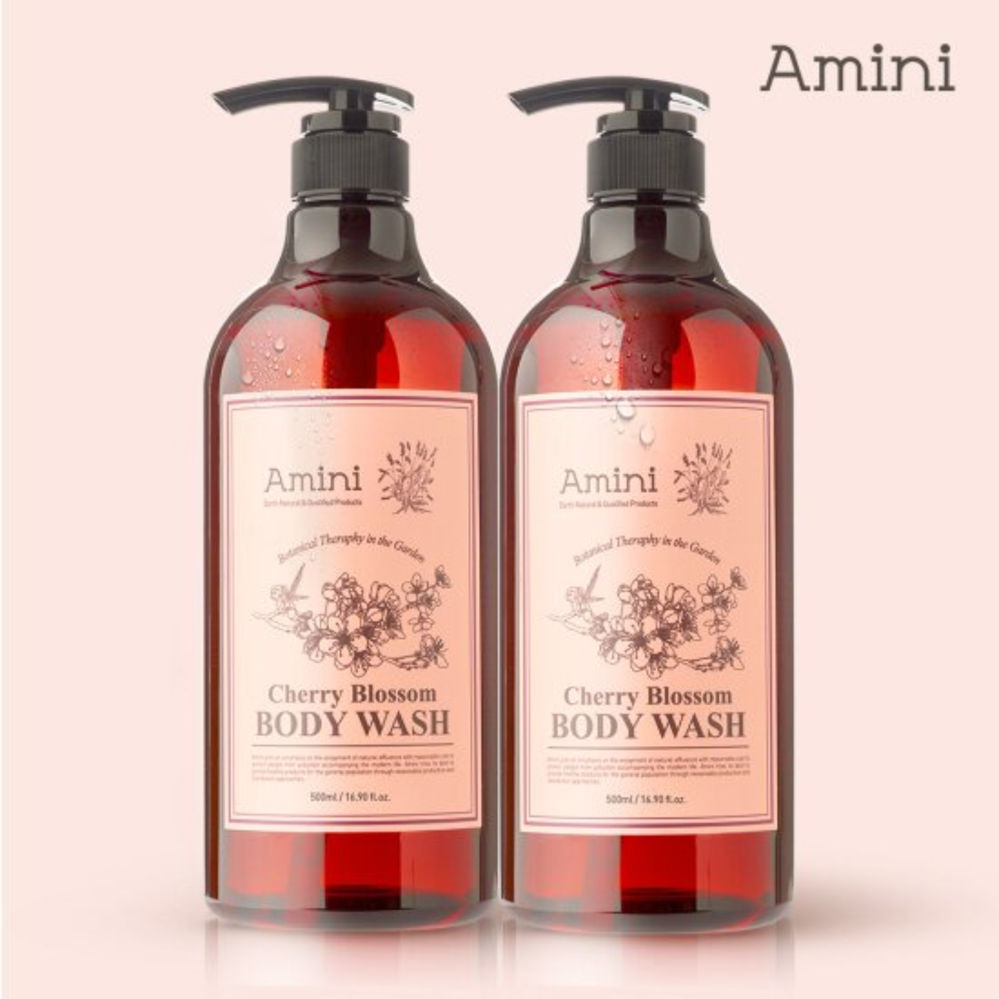 AMINI Body Wash Cherry Blossom (500ml) | Moisturizing & Deep Cleansing