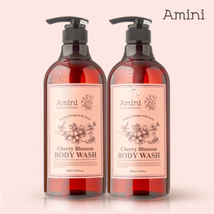 AMINI Body Wash Cherry Blossom (500ml) | Moisturizing & Deep Cleansing