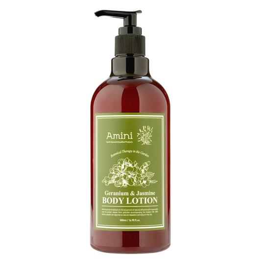 AMINI Body Lotion Geranium & Jasmine (500ml) | Elegant Floral & Moisturizing