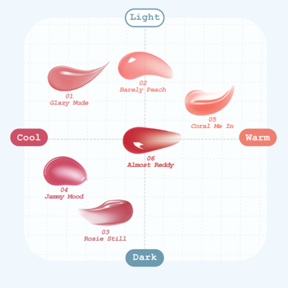 Dearmay Mellow Pause Light Gloss Almost Ready (6 Shades) – Korean Lip Gloss Australia