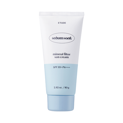 Etude Sebum Soak Mineral Filter Sun Cream SPF50+ PA++++ 80ml – Korean Skincare Australia