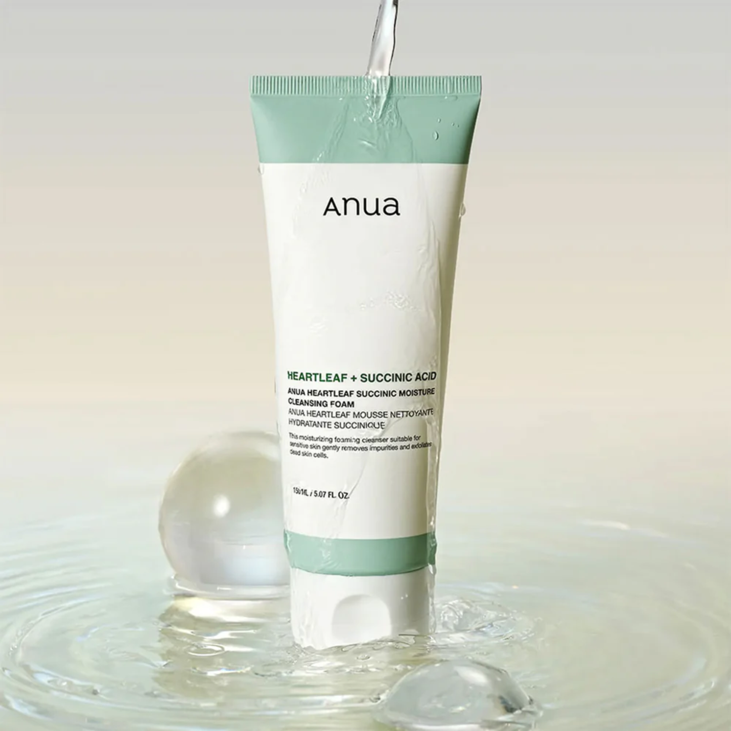 ANUA Heartleaf Succinic Moisture Cleansing Foam 150ml – Korean Skincare Australia