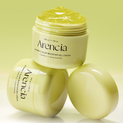 Arencia Vitamin C Glow Booster Gel Cream 50g | Brightening Gel Cream for Dark Spots & Glass Skin