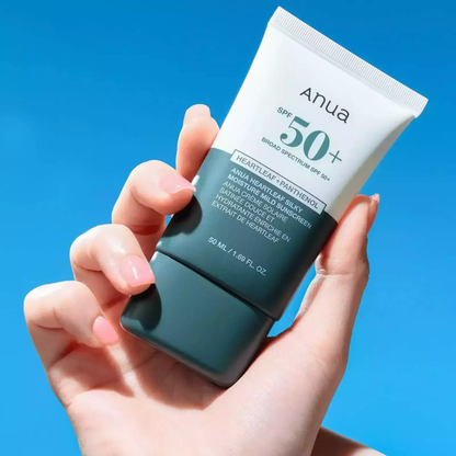 Anua Heartleaf Silky Moisture Sun Cream 50ml – Korean Skincare Australia